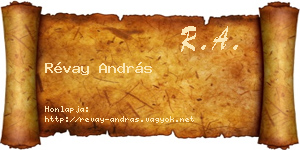 Révay András névjegykártya